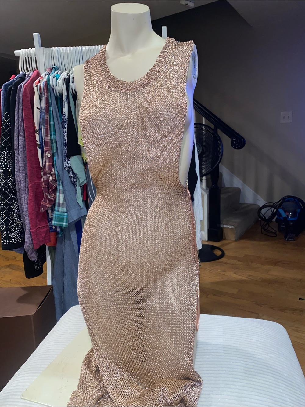 Hot & Delicious Rose Gold Metallic Dress